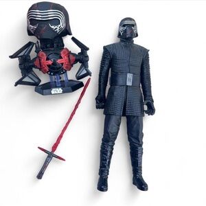 Star Wars Kylo Ren action figure and bobble head collectible